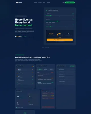 Compliance Management Landing Page Template