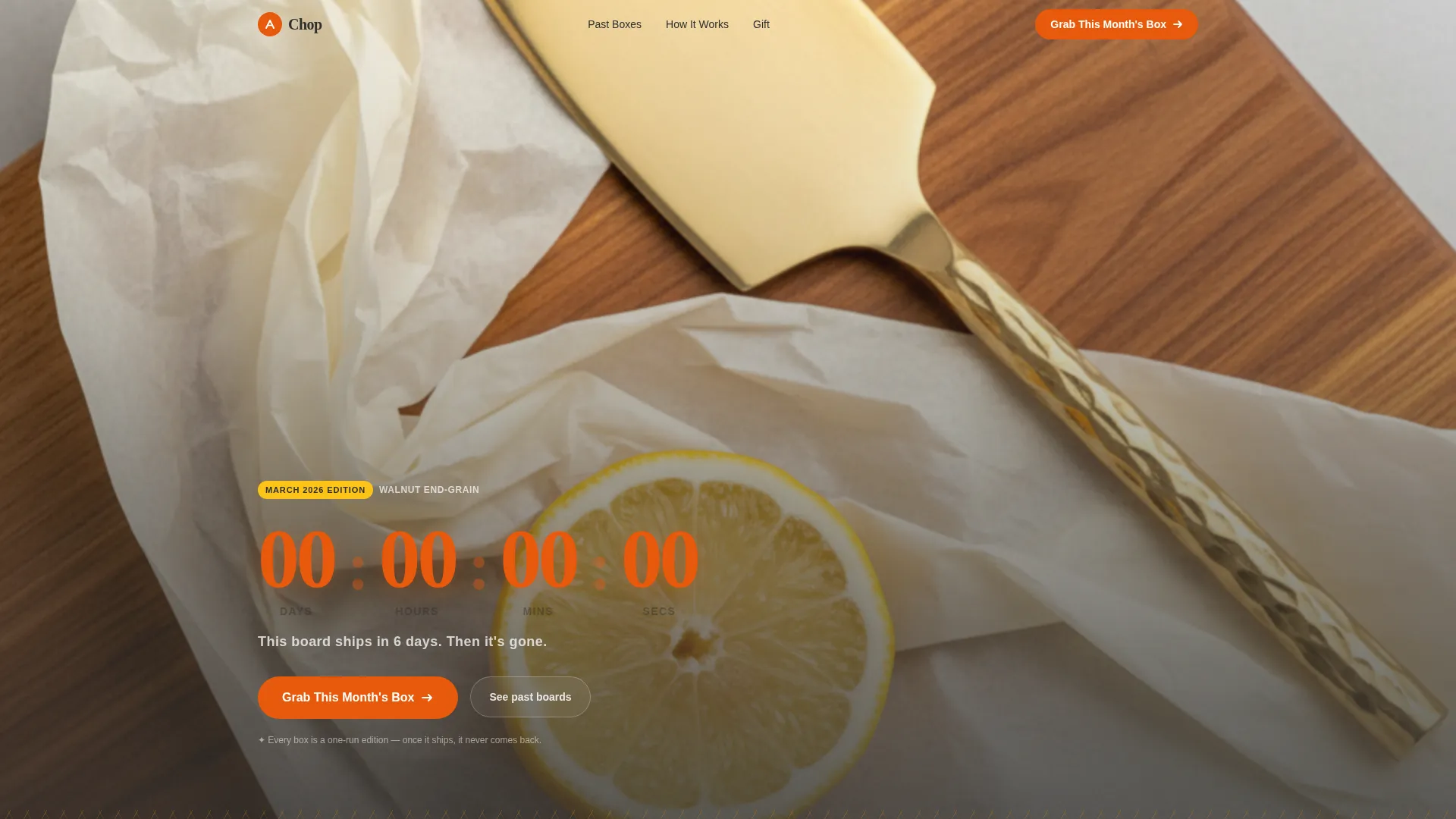 Artisan Subscription Box Landing Page Template