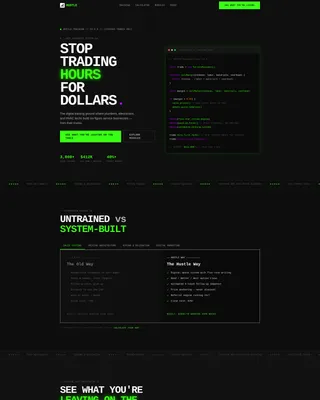 Bold Brutalist Home Services Course Landing Page
