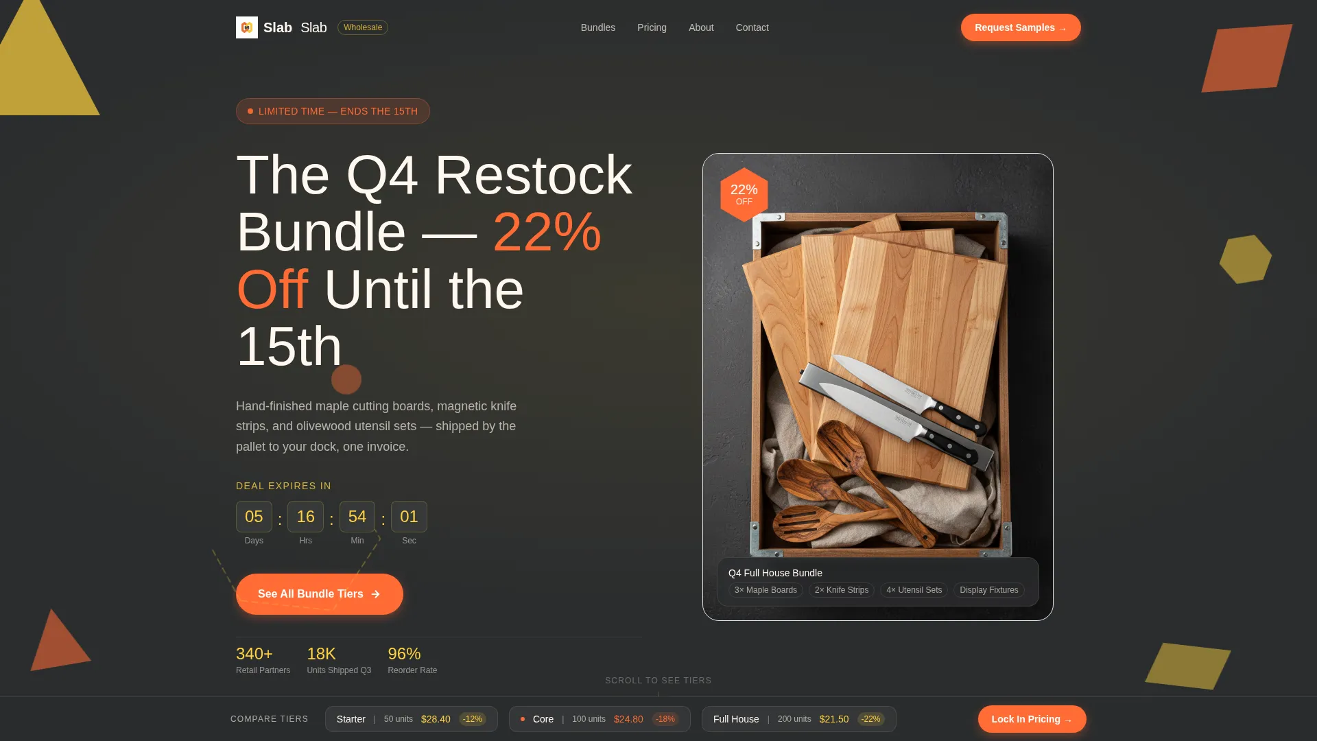 Wholesale Kitchen Accessories Landing Page Template