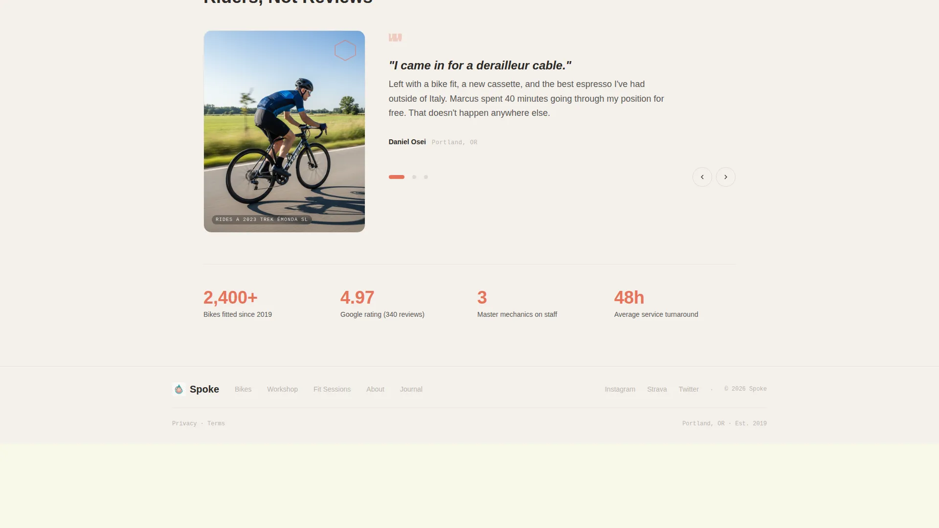 Playful Cycling Shop Quiz Landing Page Template