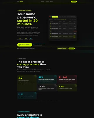 Home Service Document Management Landing Page