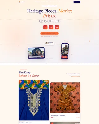 African Clothing Landing Page Template