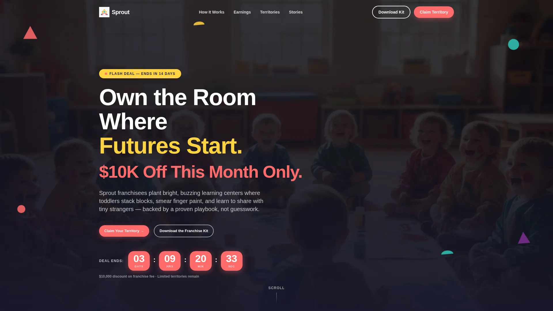 Childcare Franchise Landing Page Template