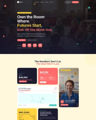 Childcare Franchise Landing Page Template
