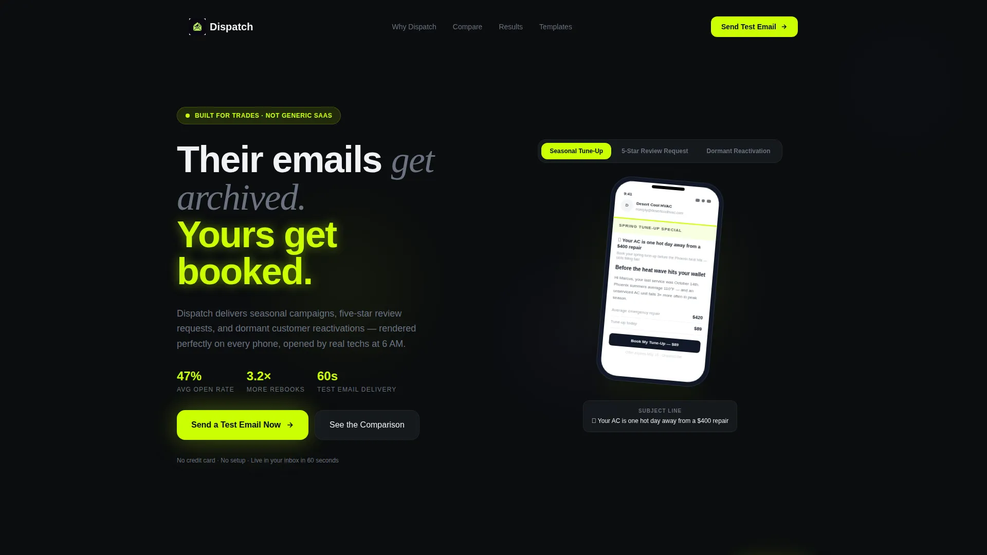 Home Services Email Marketing Landing Page Template