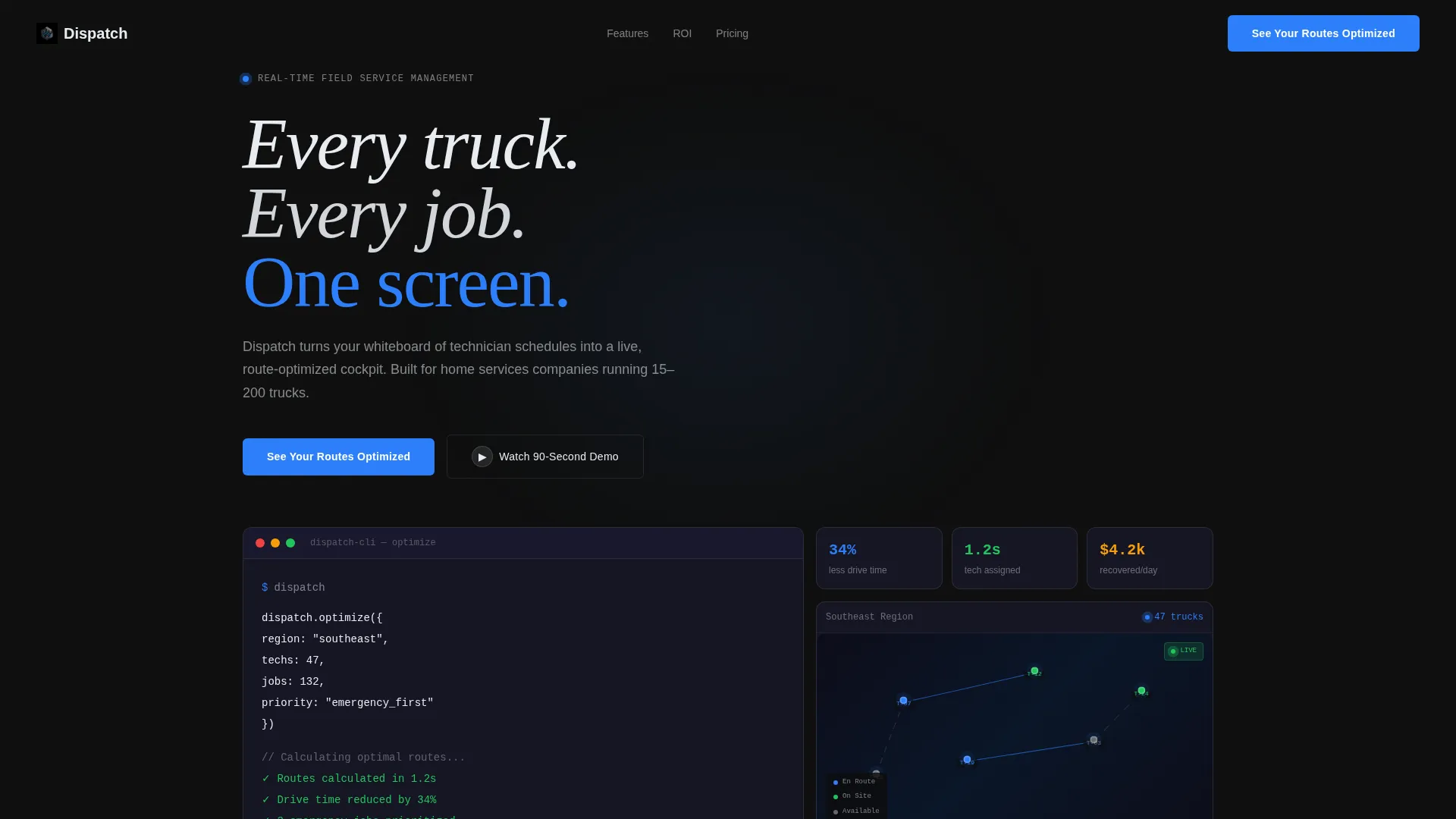 Field Service Management Landing Page Template