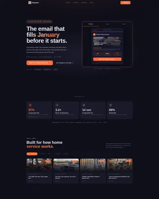 Home Services Holiday Email Landing Page Template