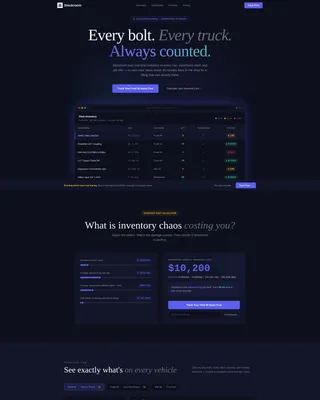 Home Services Inventory Management Landing Page