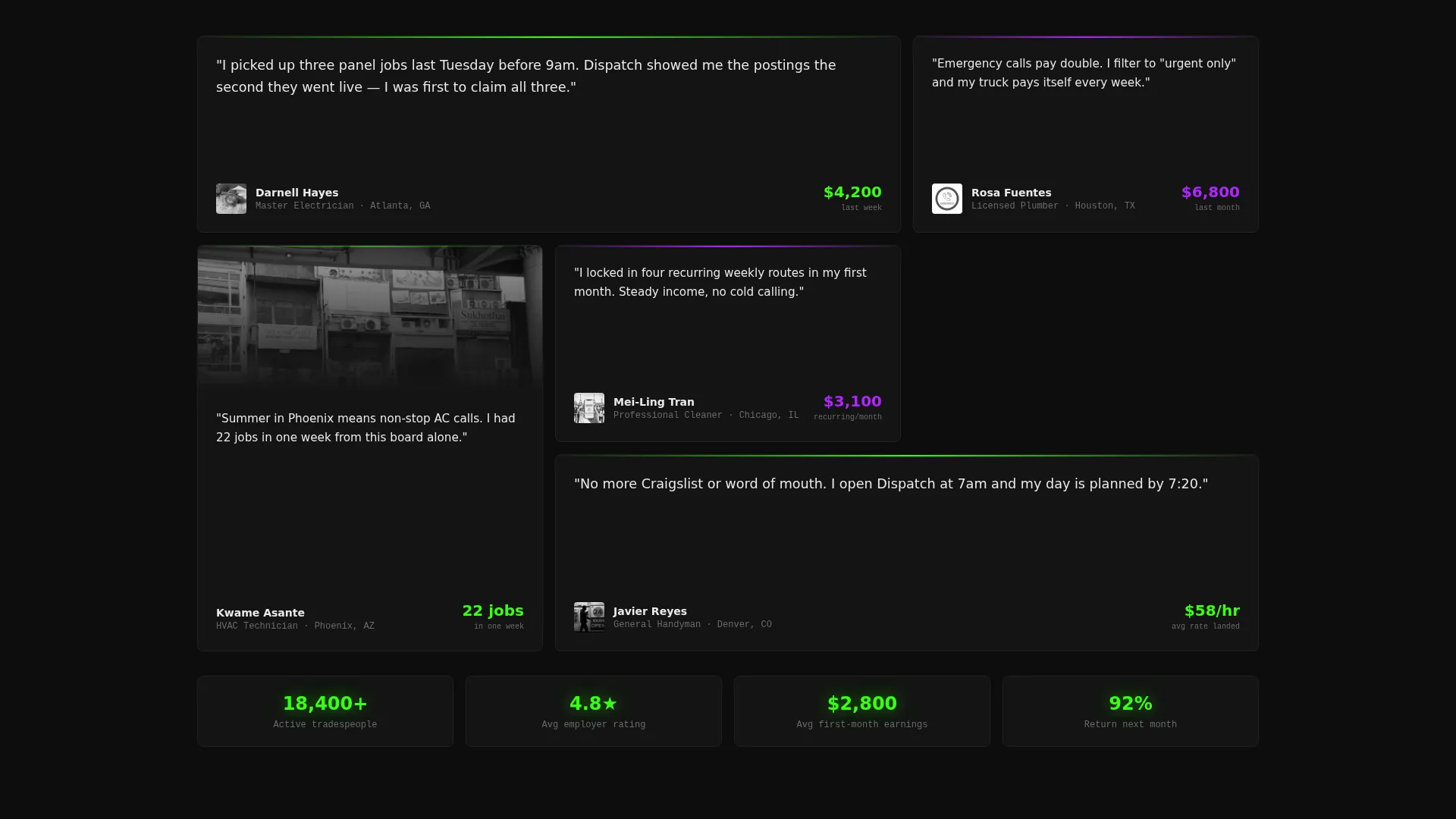 Home Services Job Board Landing Page Template