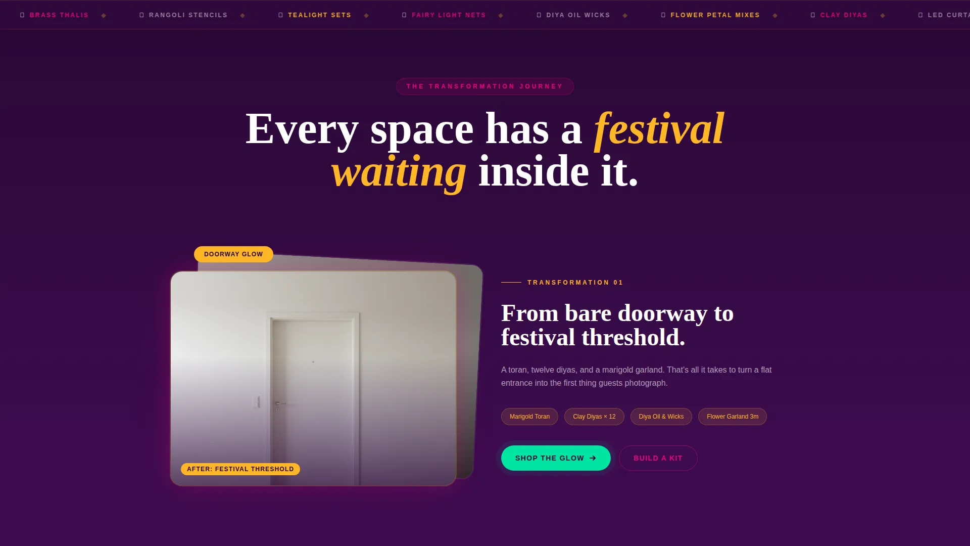 Vibrant Diwali Celebration Landing Page Template