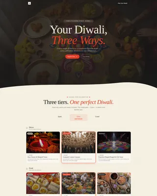 Diwali Business Specialist Booking Website Template
