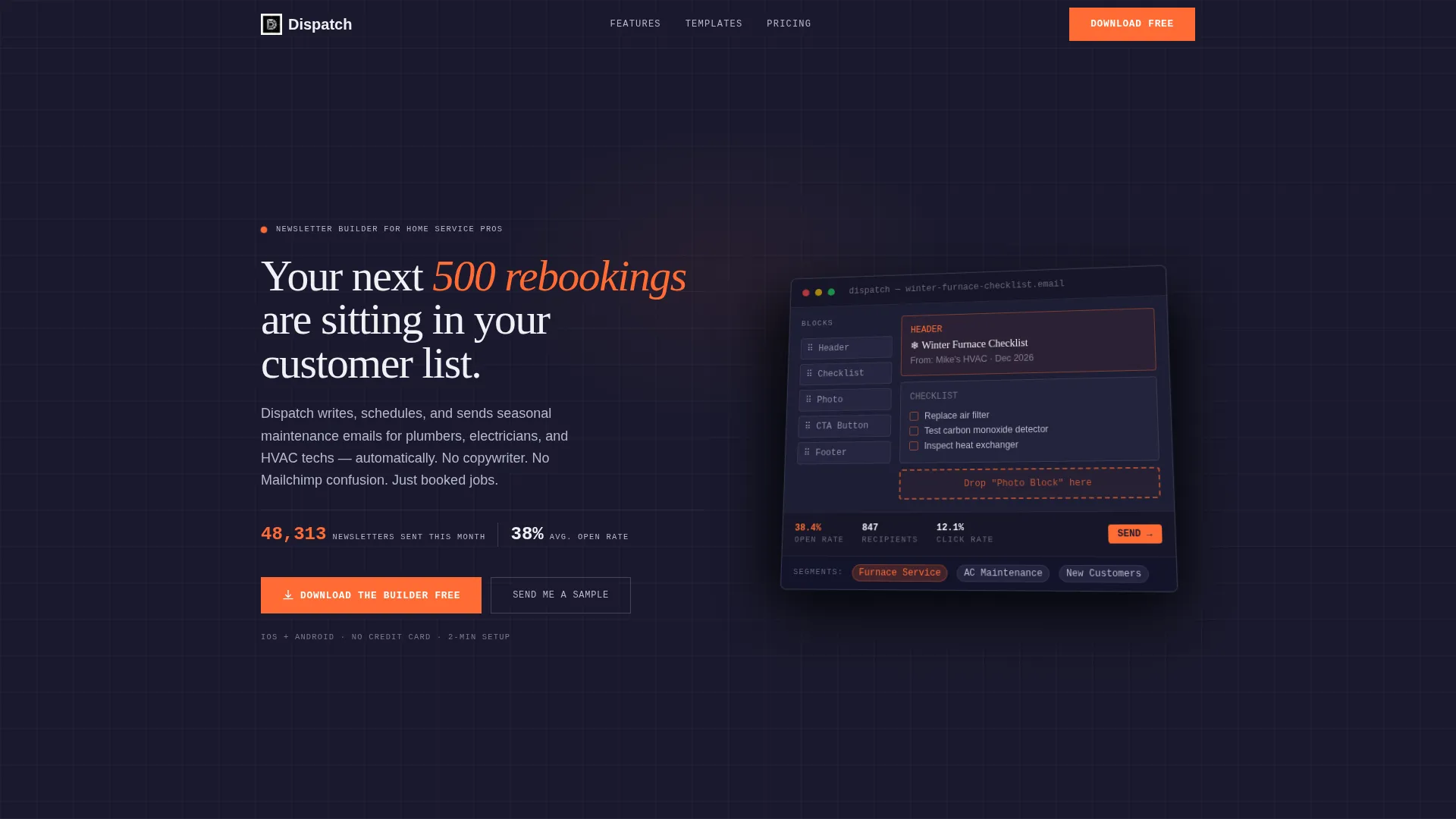 Home Ops Landing Page Template