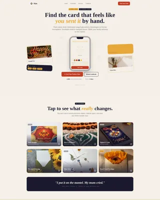 Diwali Stationery Landing Page Template for Card Studios