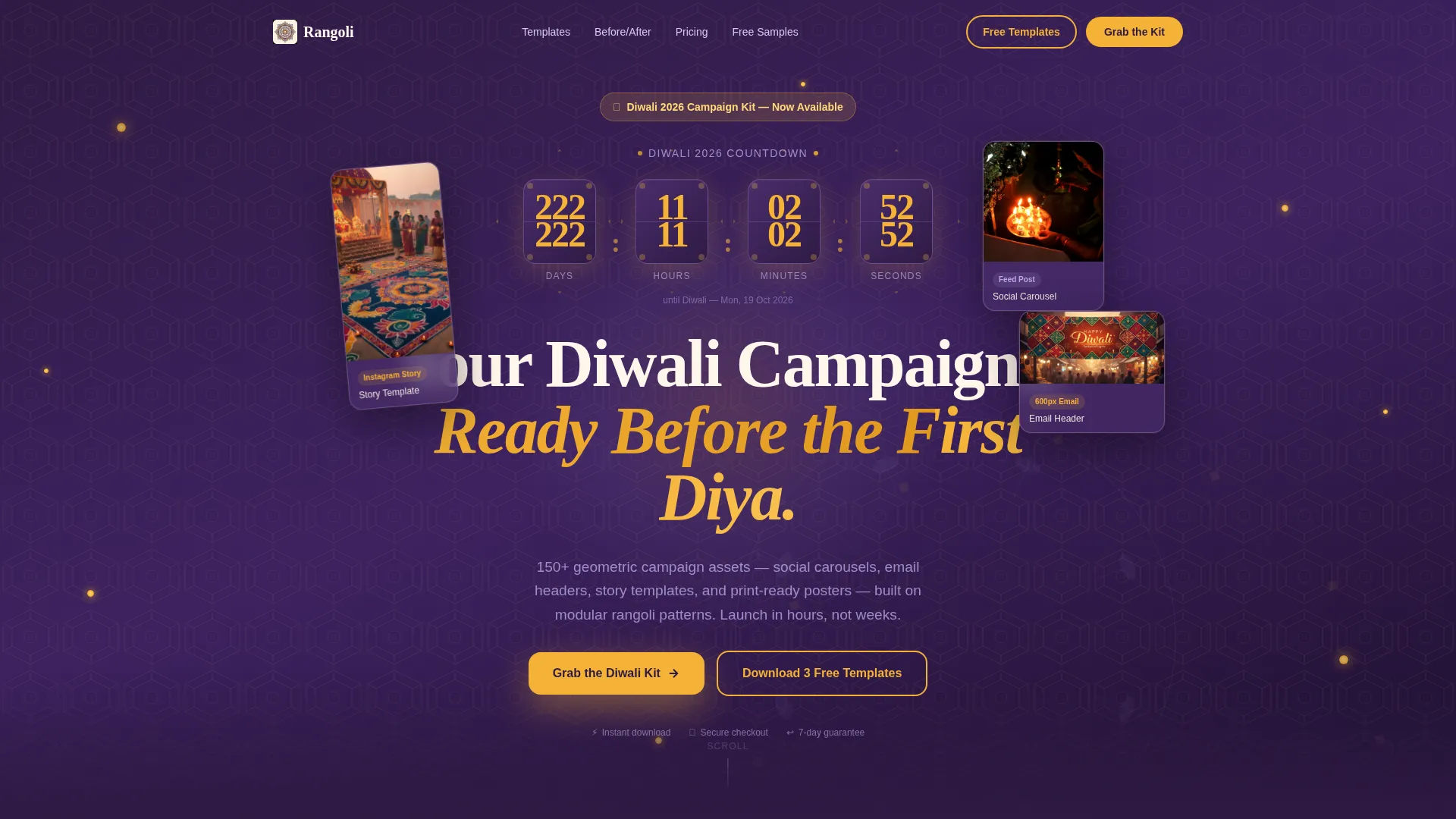 Diwali Business Pricing Website Template
