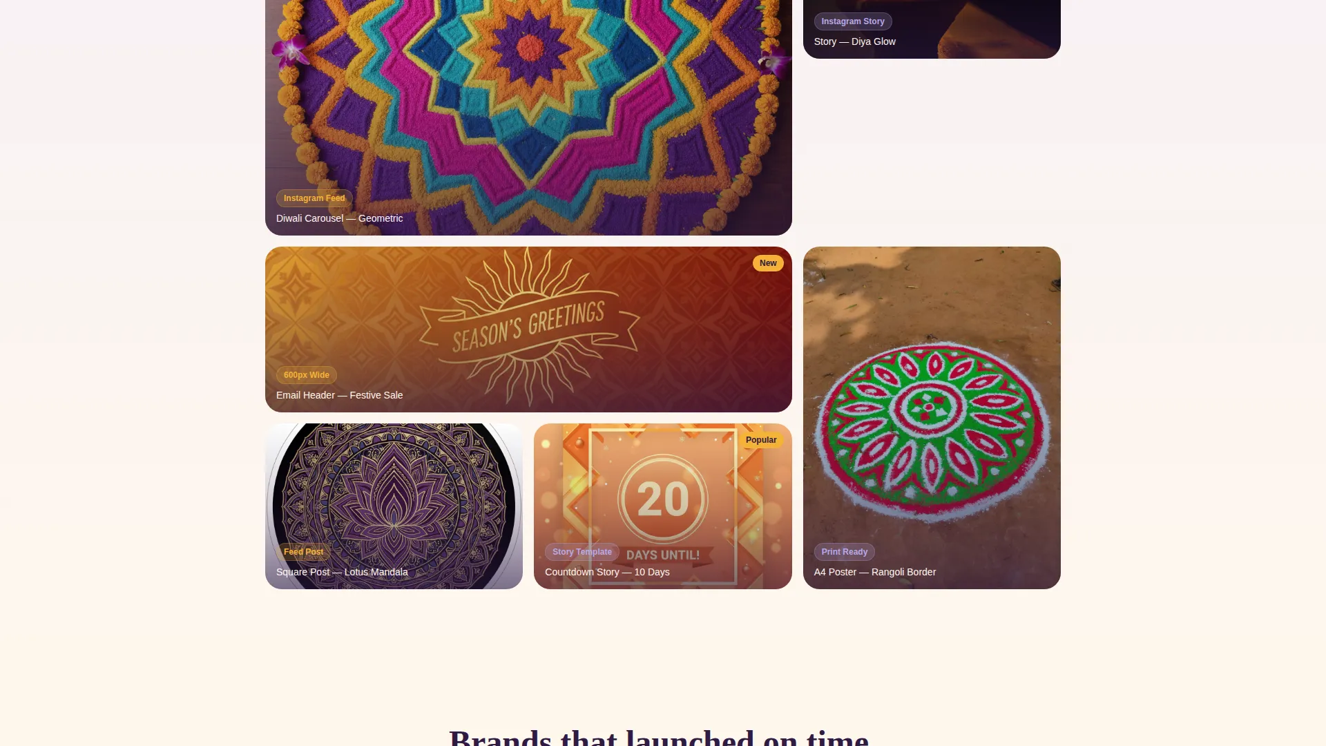 Diwali Business Pricing Website Template