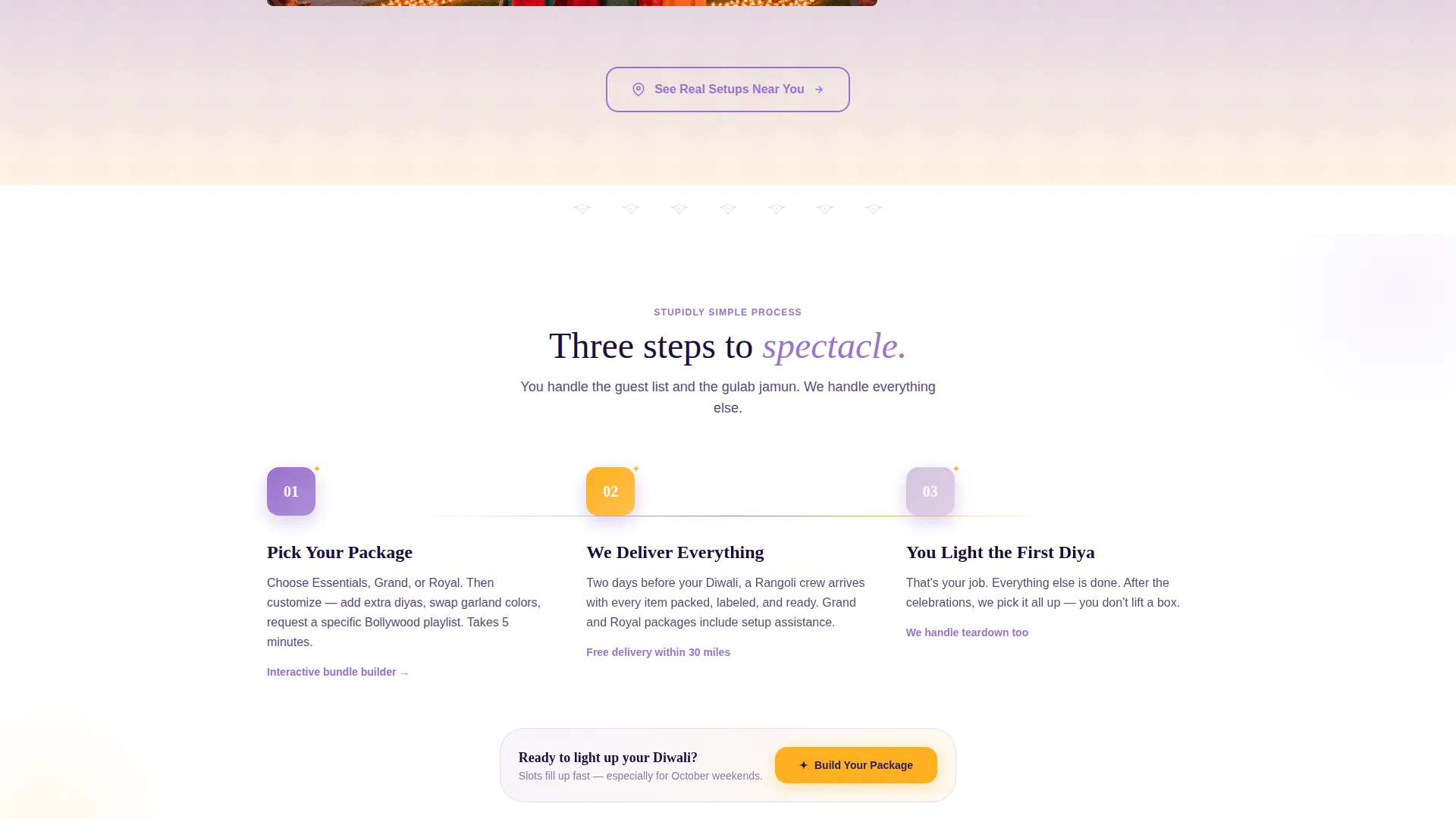 Diwali Business Advanced Booking Website Template