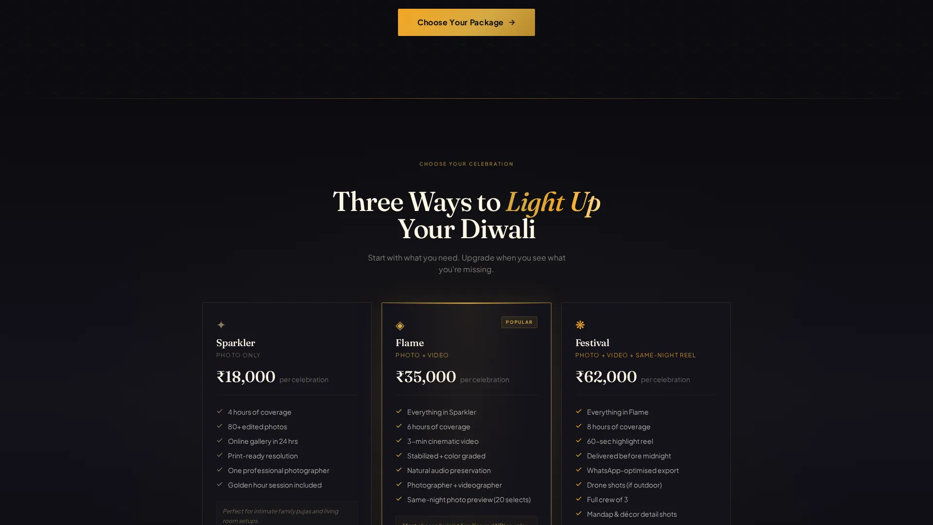 Diwali Business Booking Website Template
