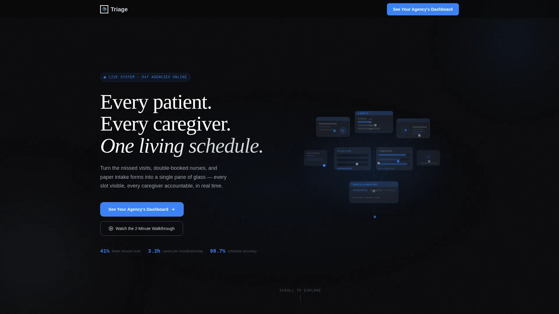 Home Services Patient Management Landing Page