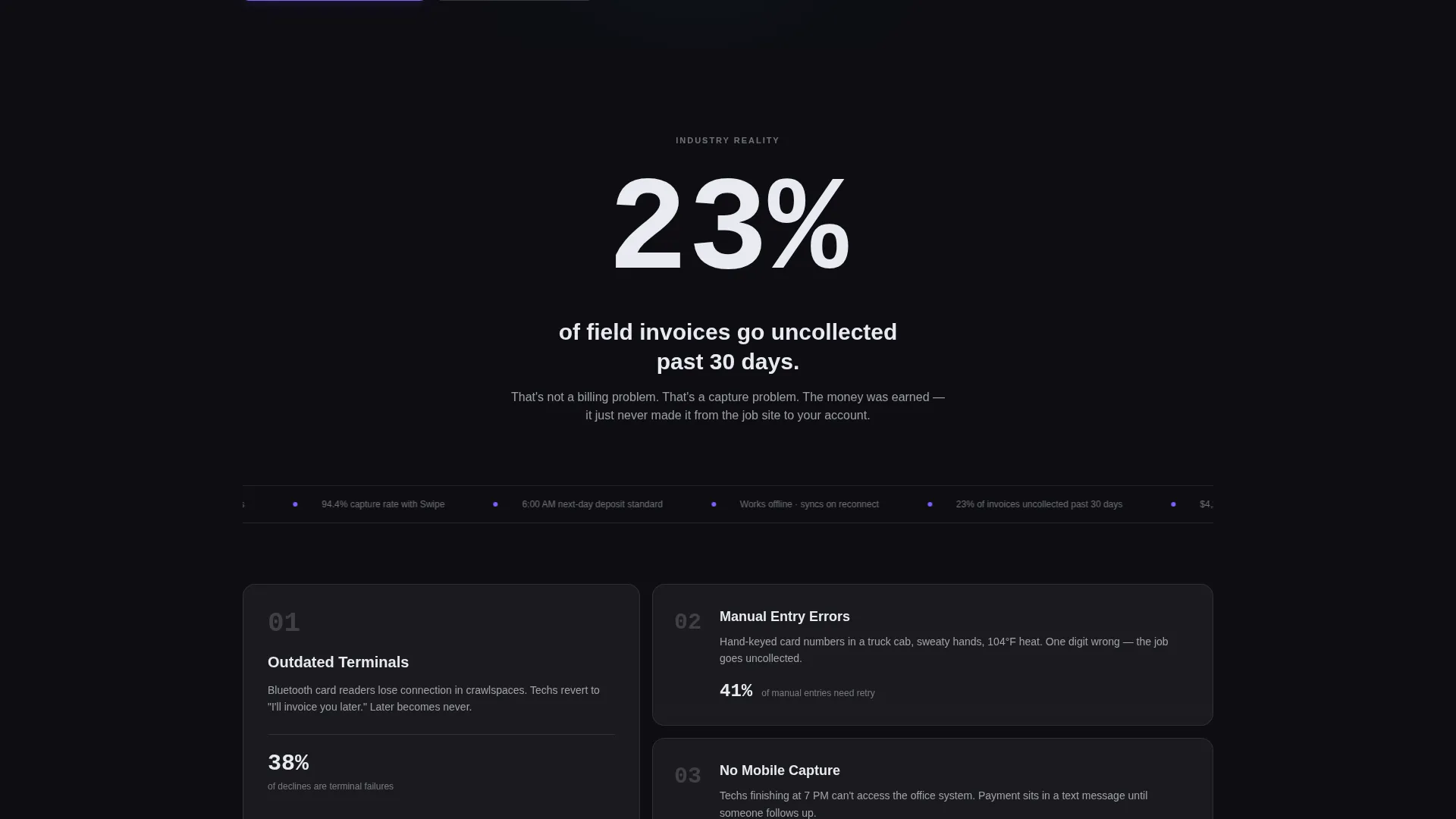 Home Services Payment Processing Landing Page