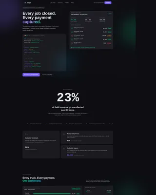 Home Services Payment Processing Landing Page