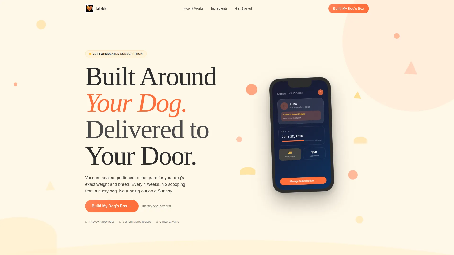 Advanced Subscription Box Services Portfolio & Case Study Website Template
