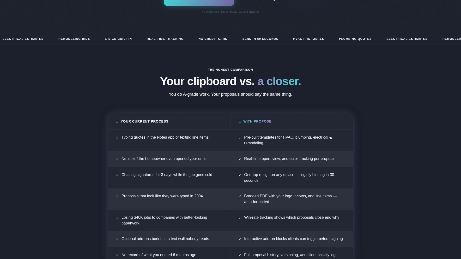 Home Services Proposal & Quote Landing Page Template