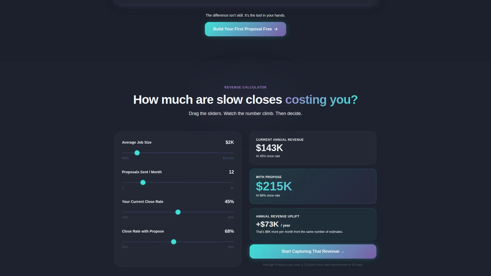 Home Services Proposal & Quote Landing Page Template