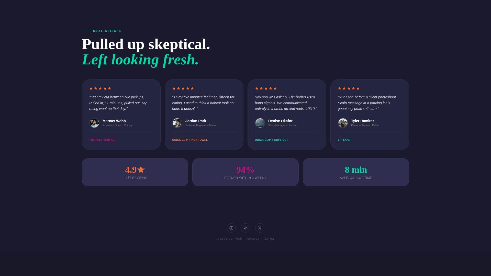 Drive-Through Business Booking Website Template