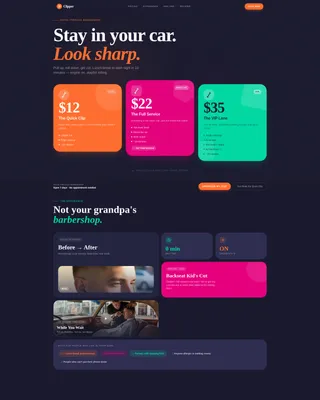 Drive-Through Business Booking Website Template