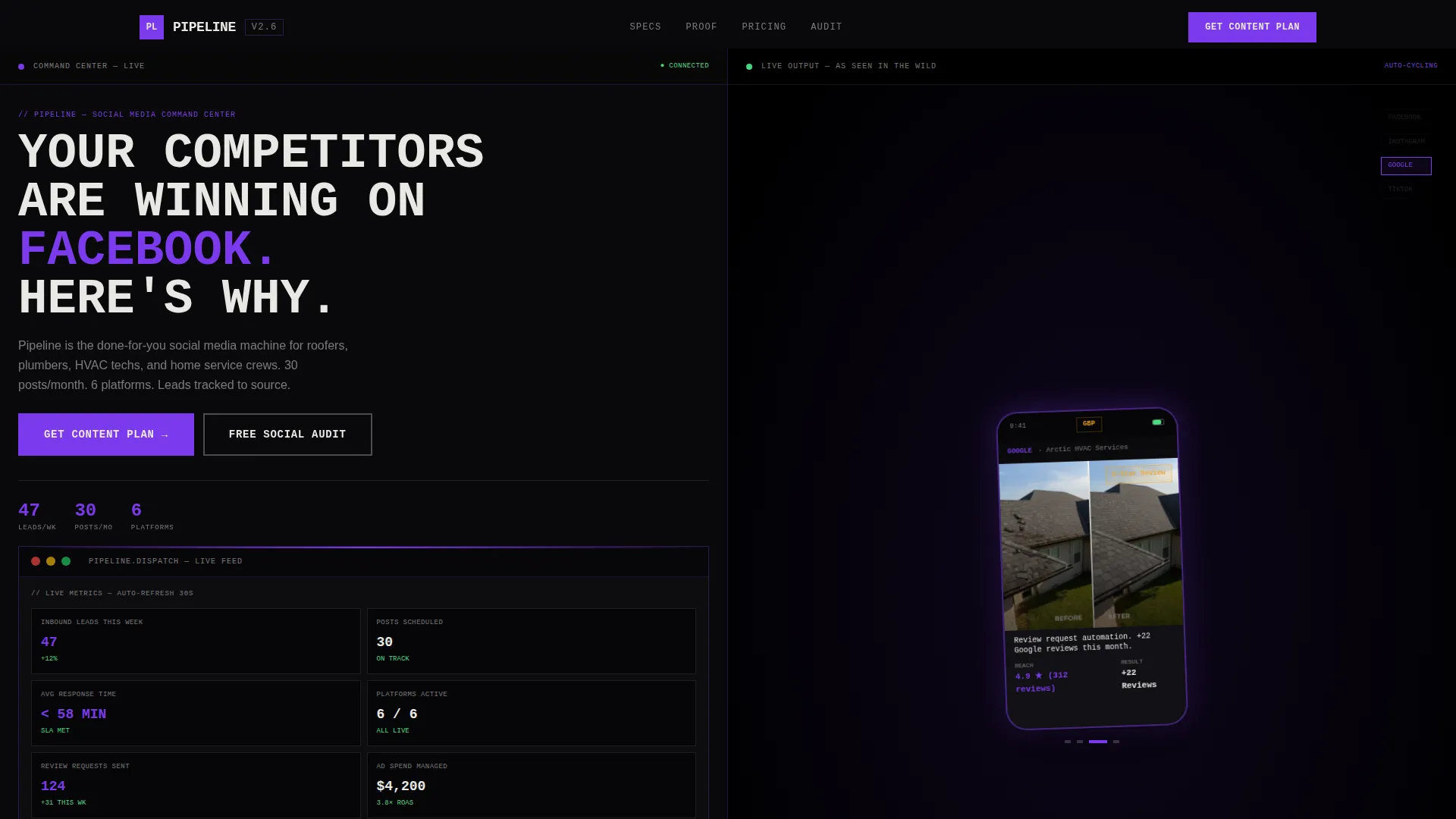 Home Services Social Media Landing Page Template