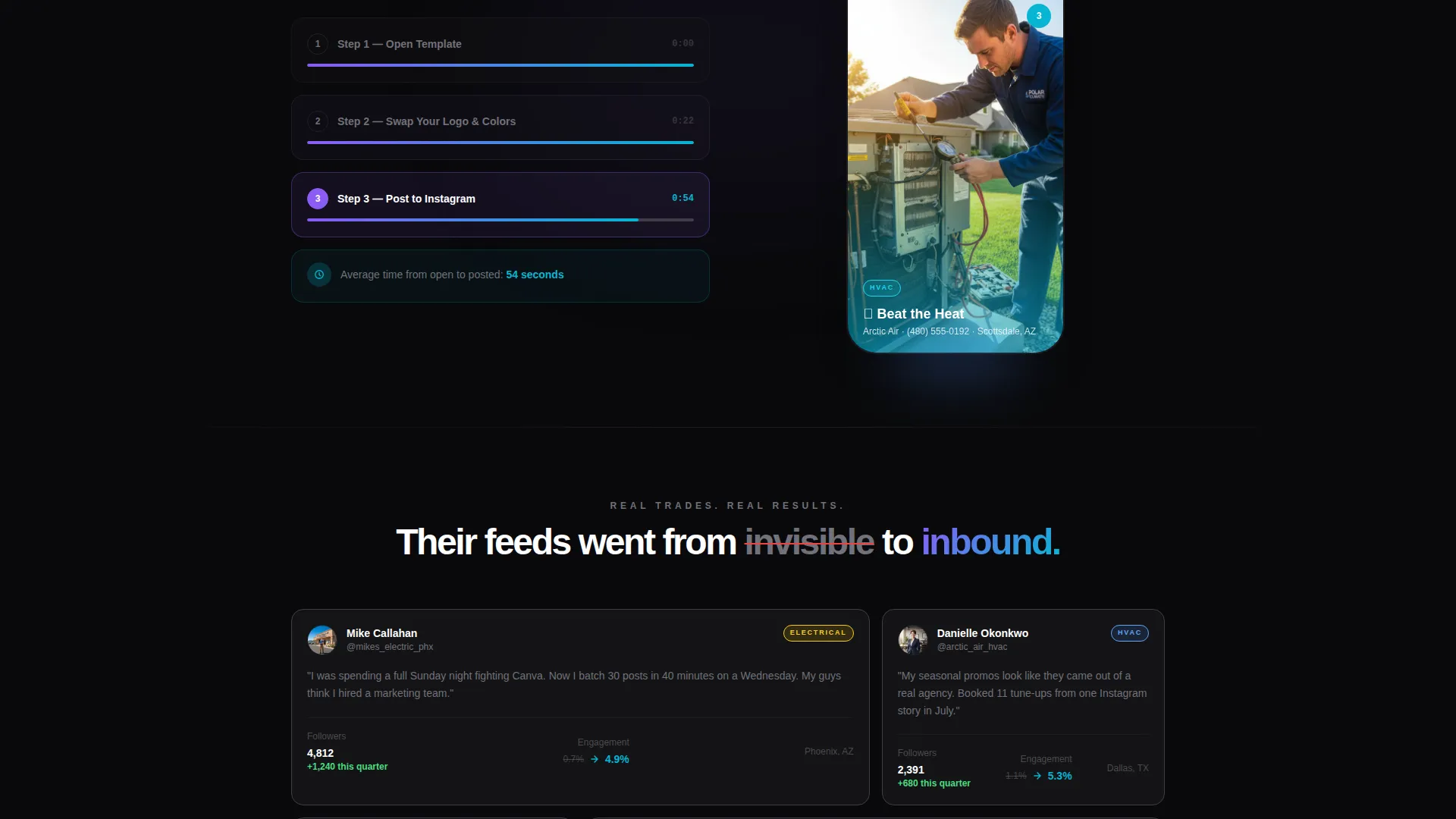 Home Services Social Media Landing Page Template
