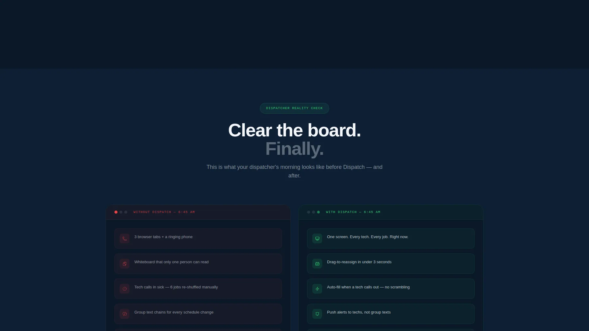 Home Services Staff Scheduling Landing Page Template