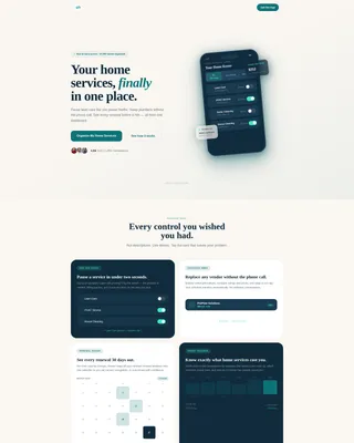 Home Services Subscription Management Landing Page