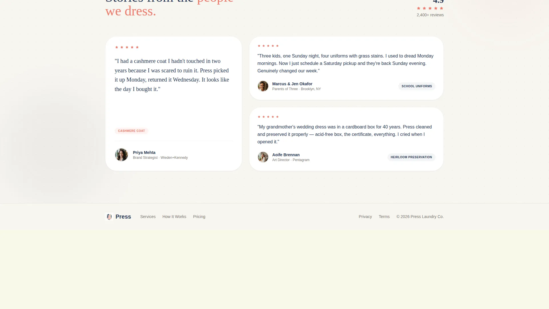Local Brick & Mortar Business Booking Website Template