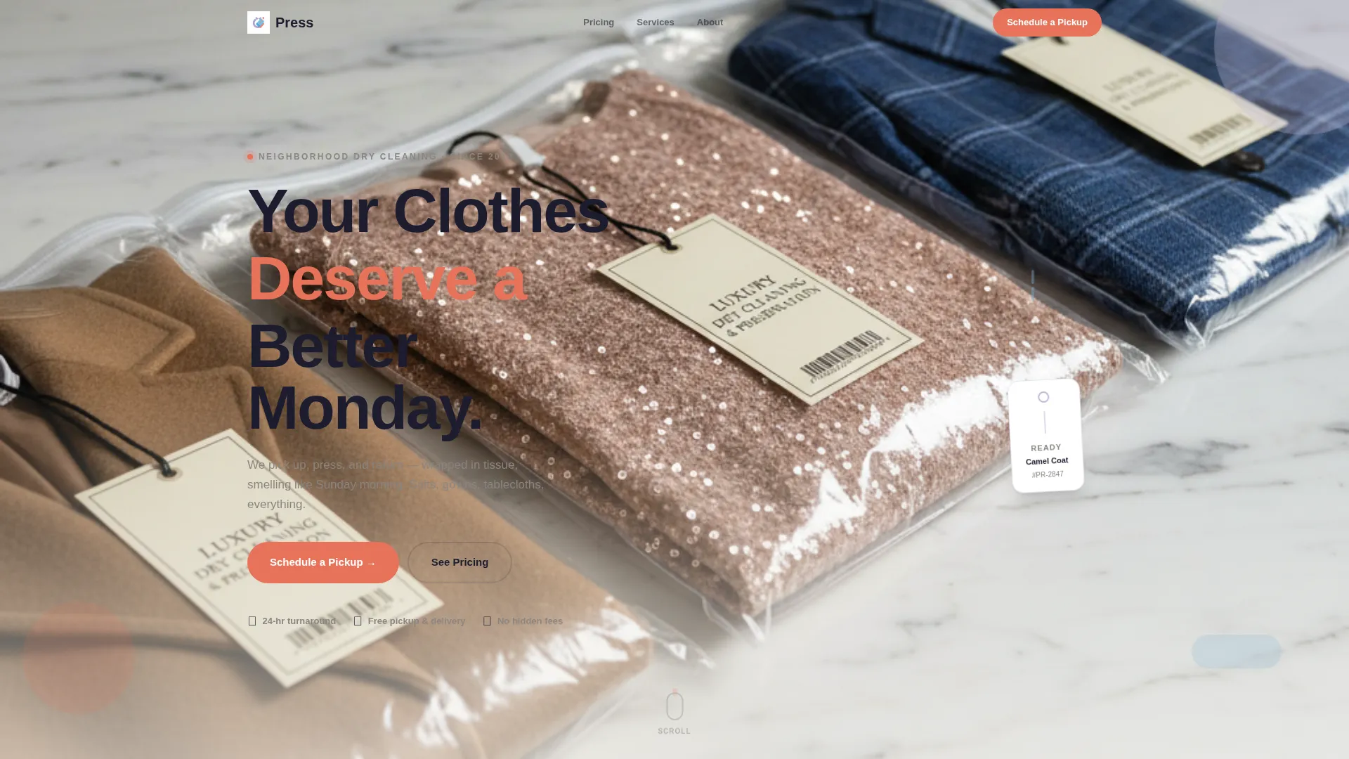 Local Brick & Mortar Business Specialist Booking Website Template