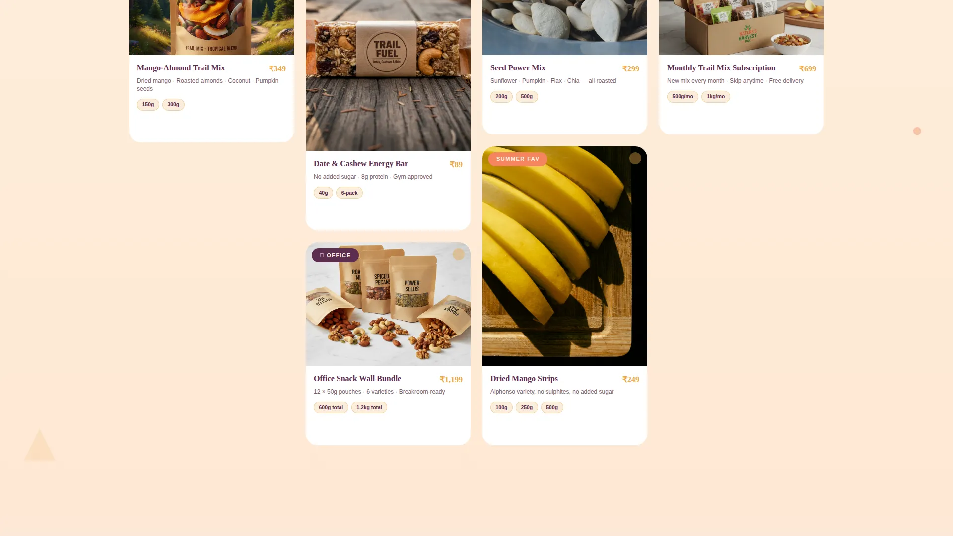Indian Specialty Retail Professional Website Template