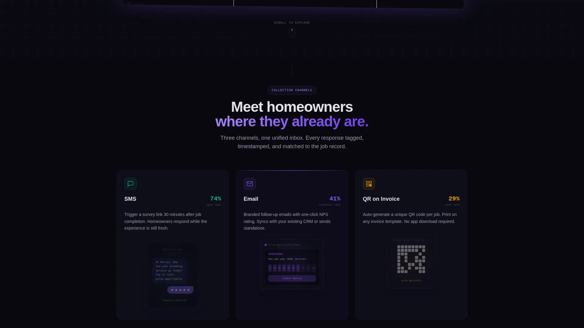 Home Services Feedback Platform Landing Page
