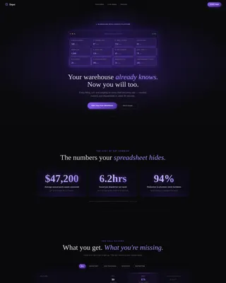 Inventory Management Landing Page Template