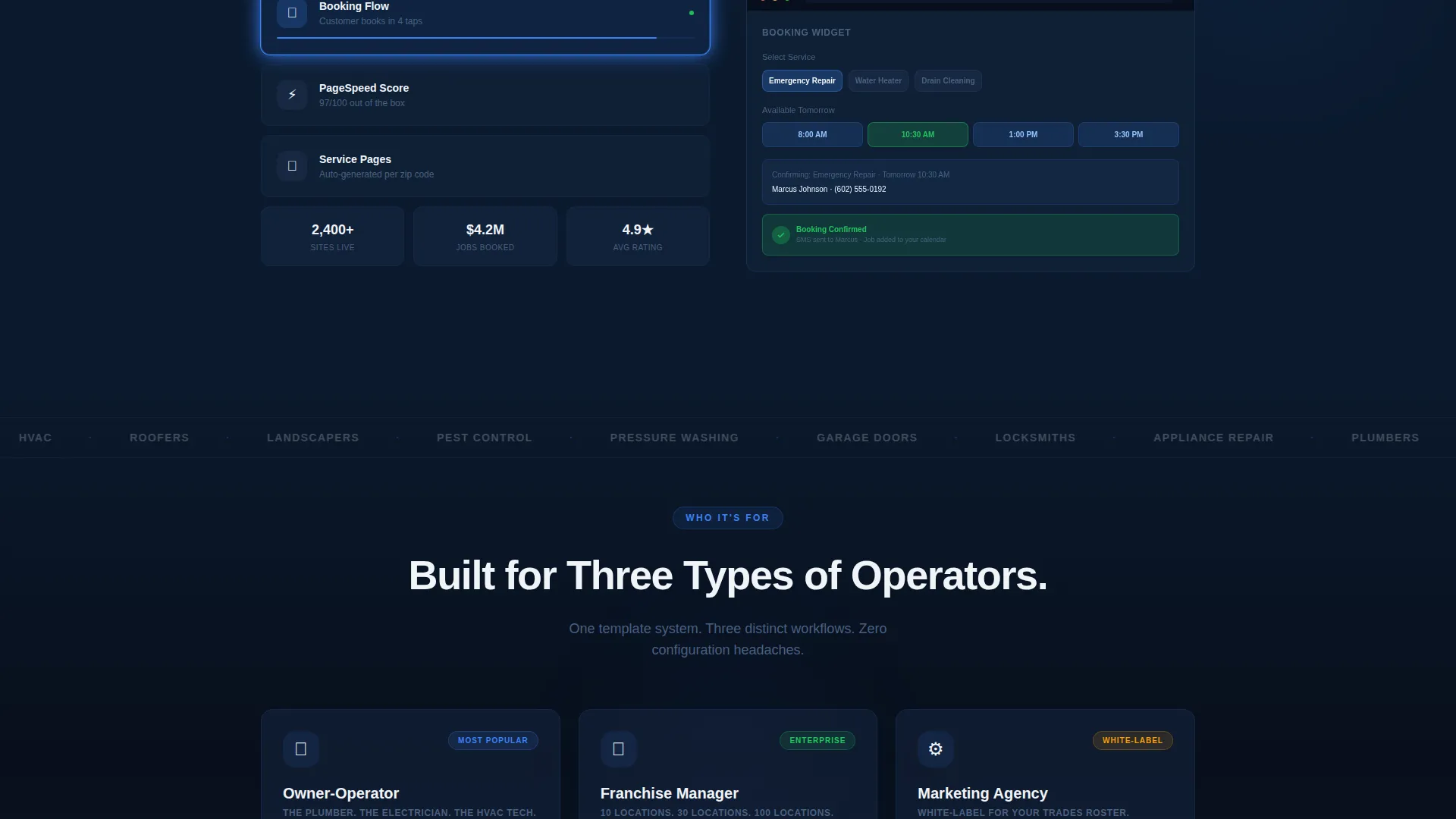 Maintenance Services Landing Page Template