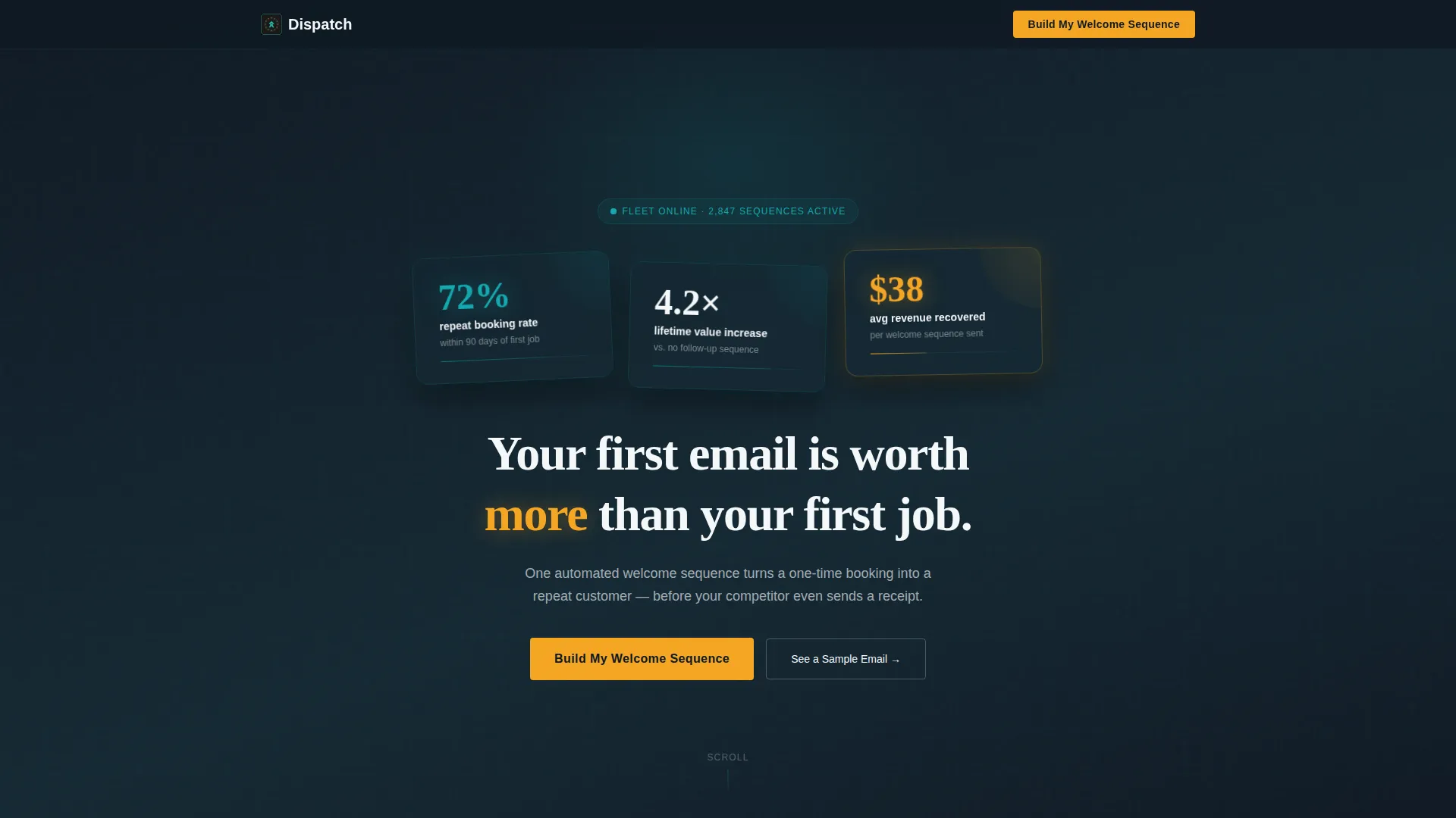 Service Dispatch Landing Page Template