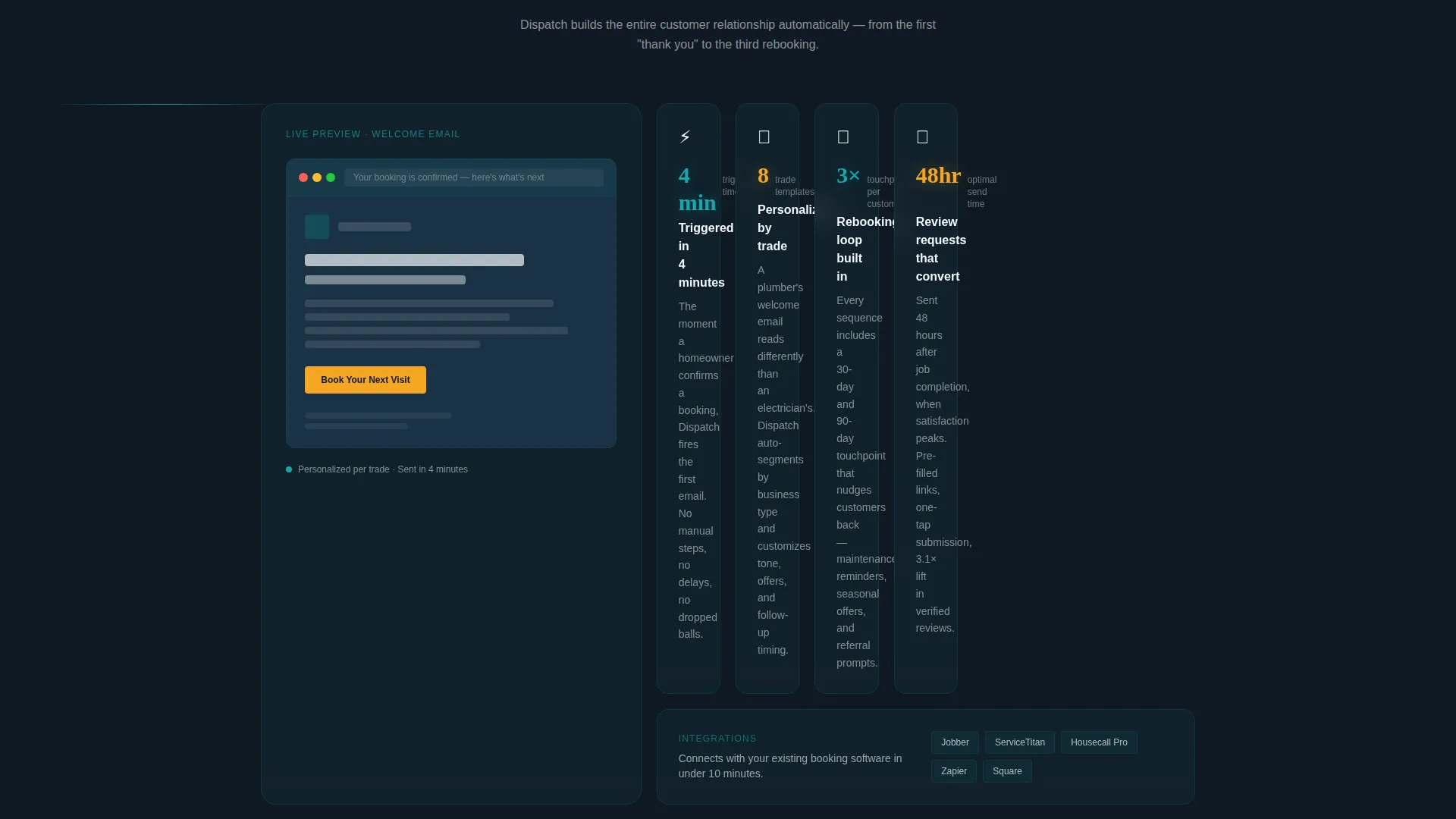 Service Dispatch Landing Page Template