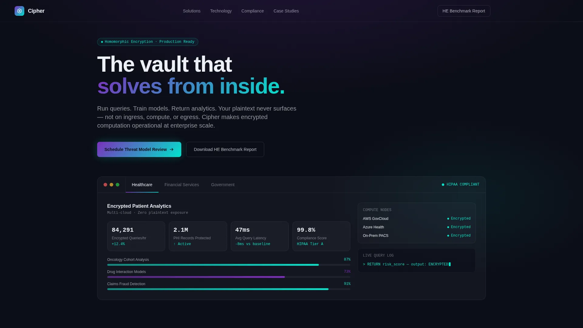 Encryption Security Landing Page Template
