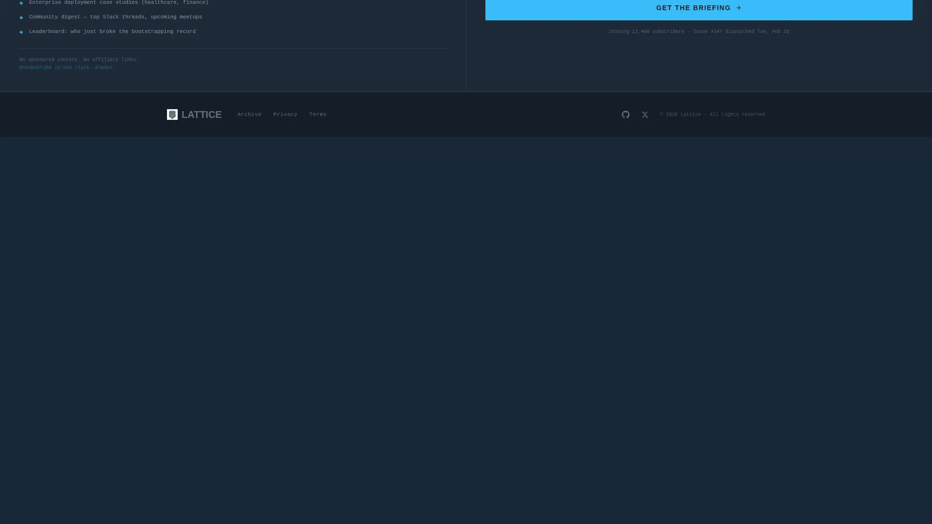 Homomorphic Encryption Newsletter Landing Page