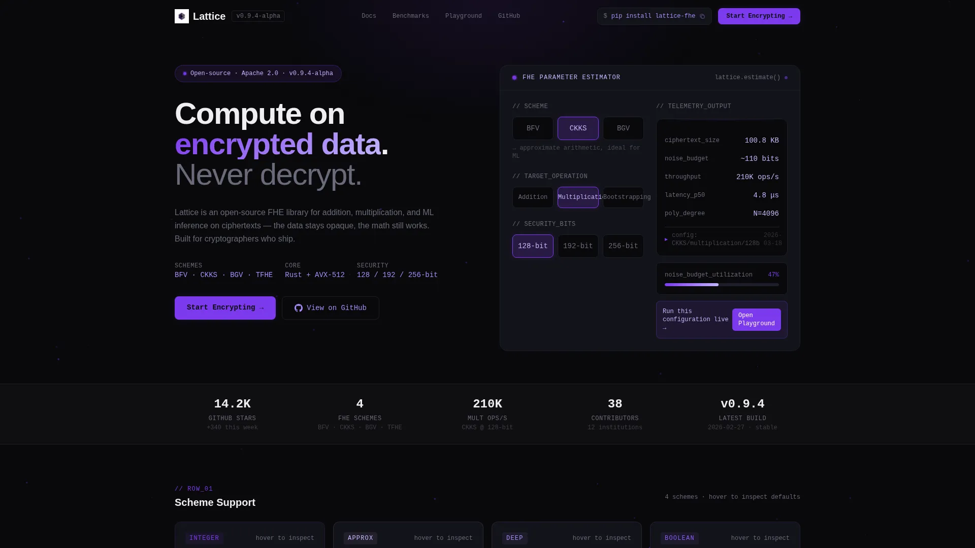 Homomorphic Encryption Landing Page Template