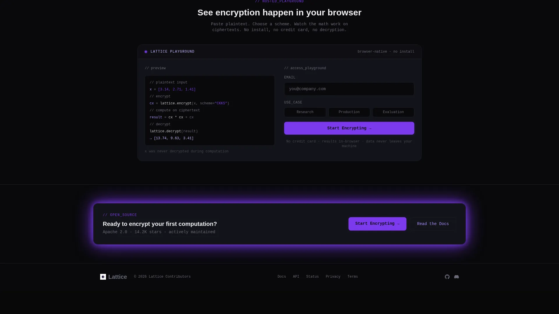 Homomorphic Encryption Landing Page Template
