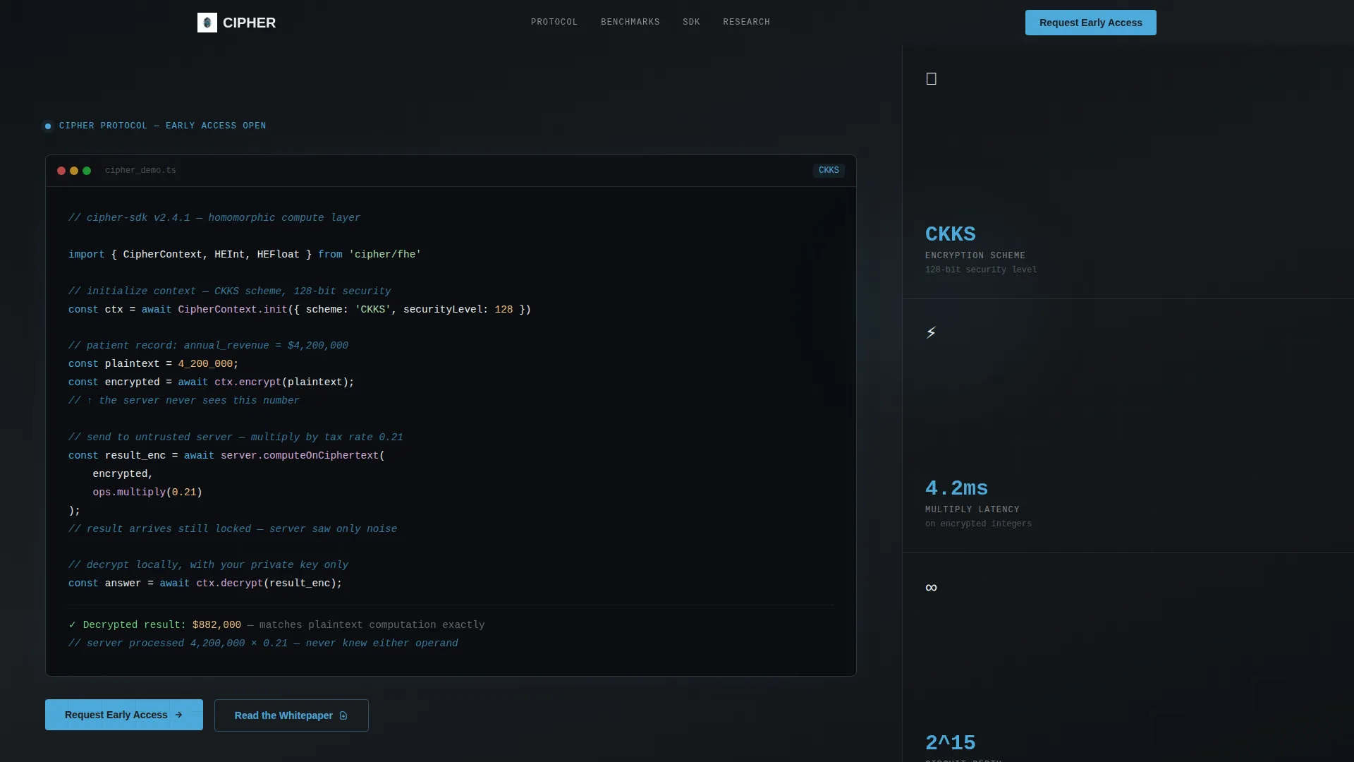 Vault Encryption Landing Page Template