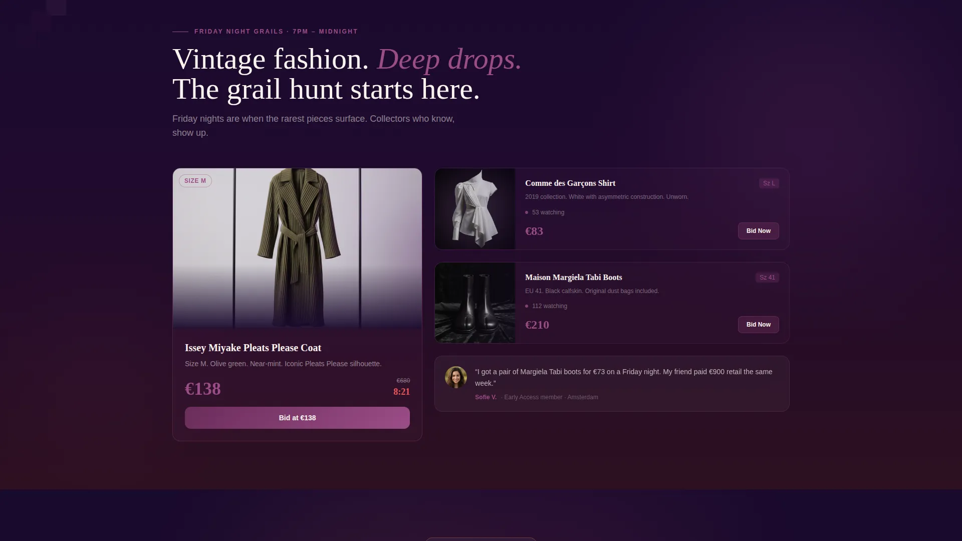 Auction Platforms & Types Pricing Website Template