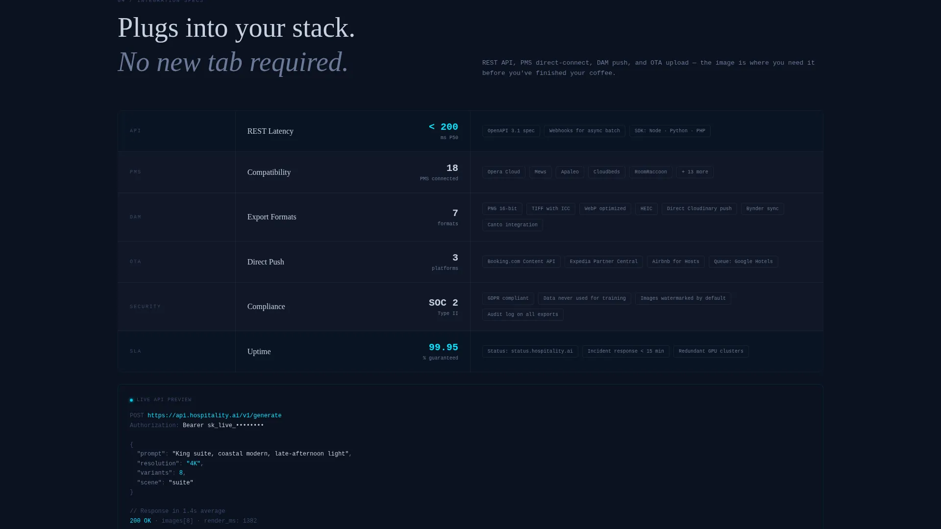 Hospitality AI Image Generator Landing Page Template