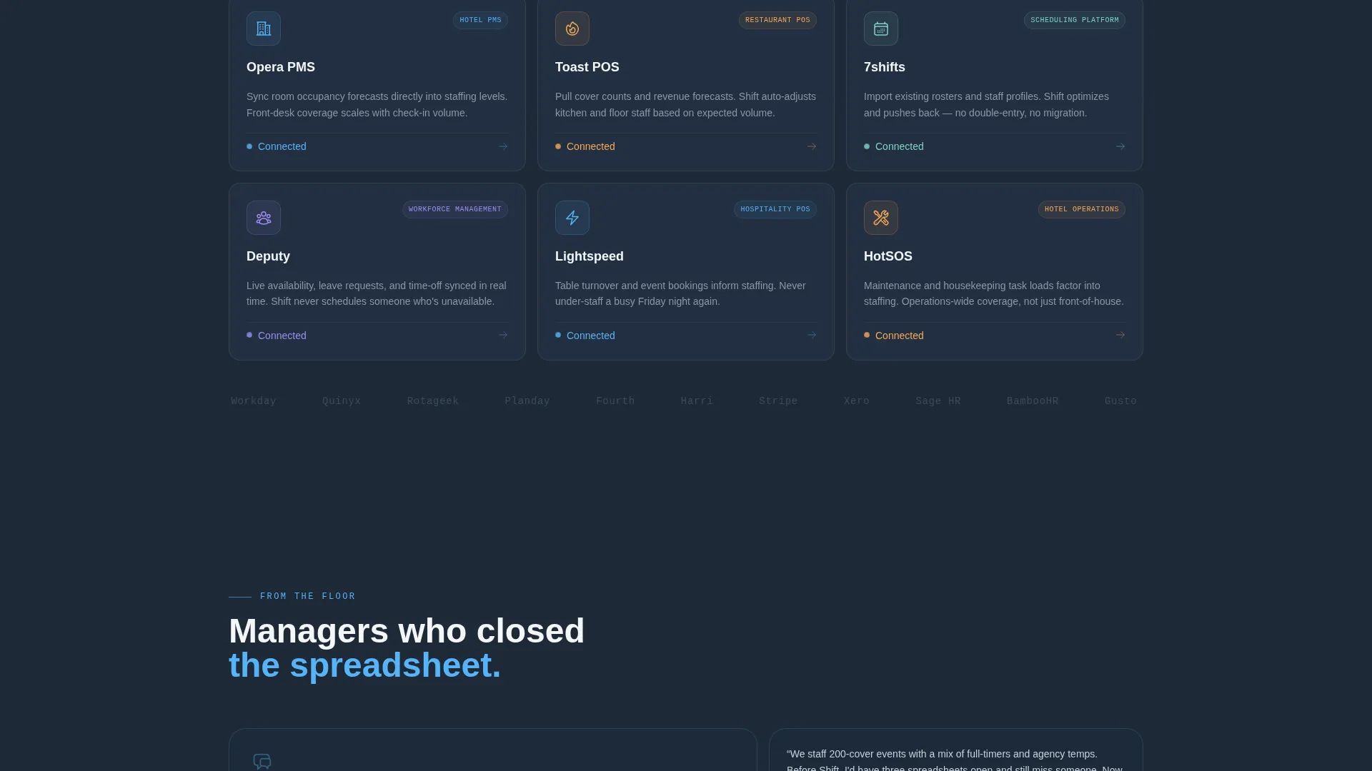 AI Hospitality Scheduling Landing Page Template